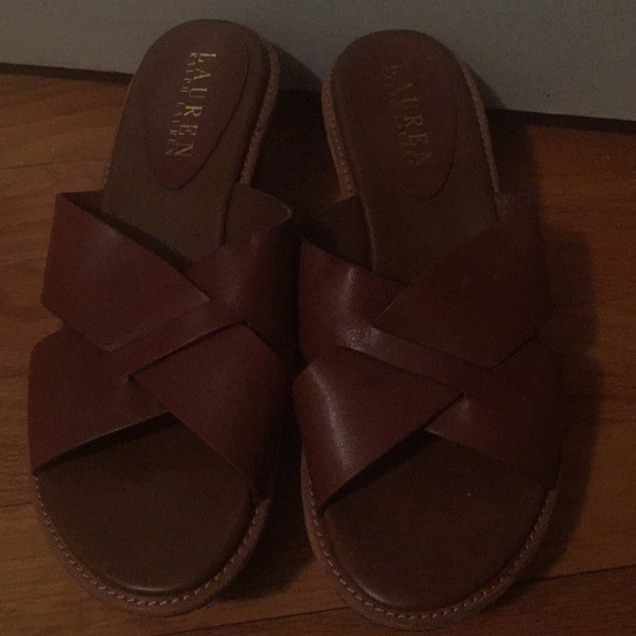 Ralph Lauren leather wedges - Picture 1 of 3
